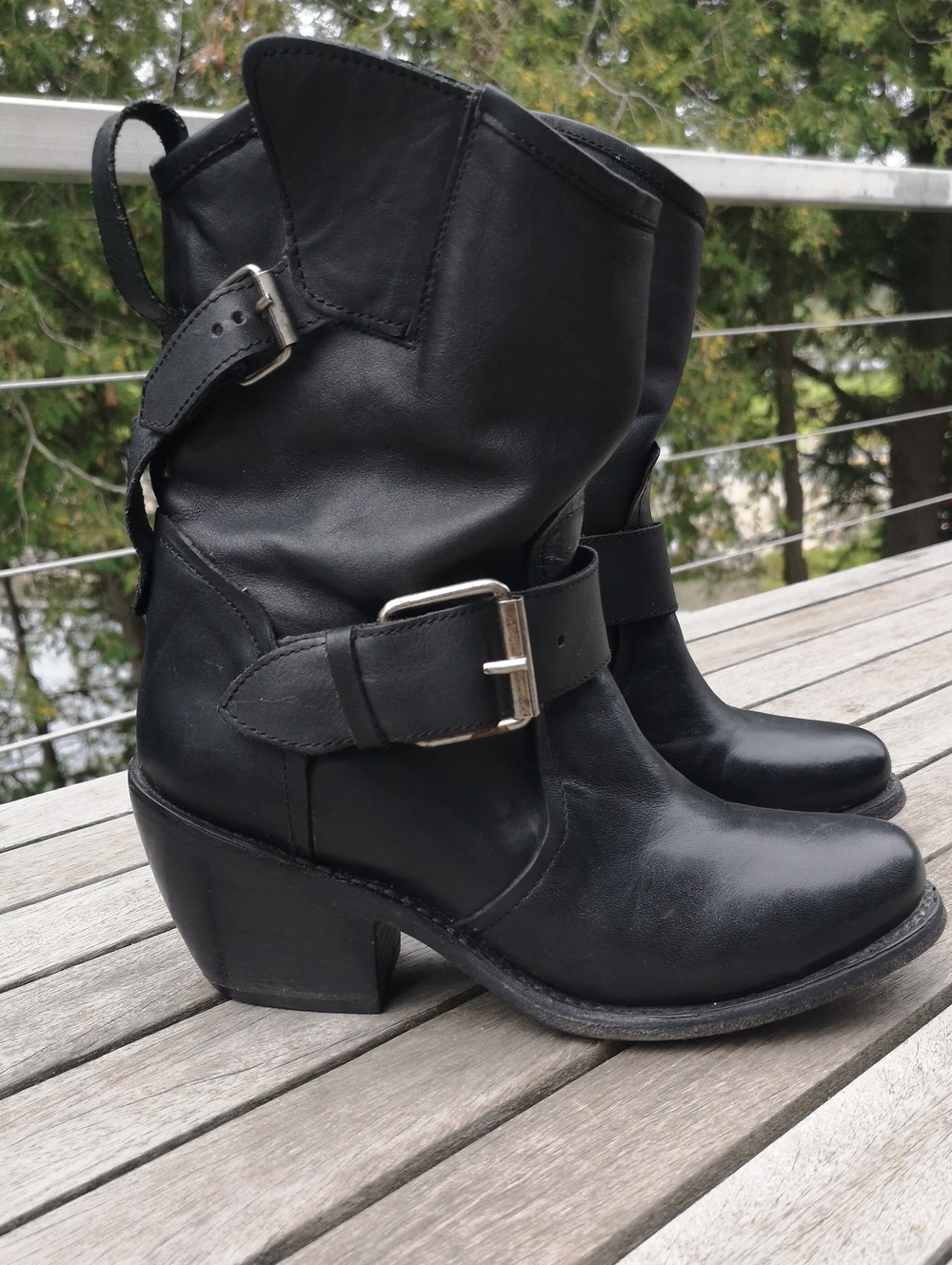 Dolce Vita black leather ankle boots